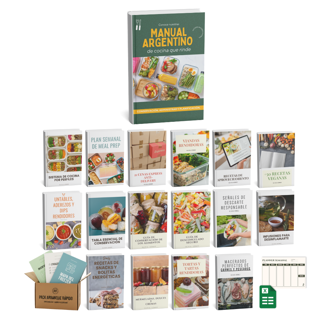 MANUAL ARGENTINO DE COCINA QUE RINDE + 21 BONOS EXCLUSIVOS
